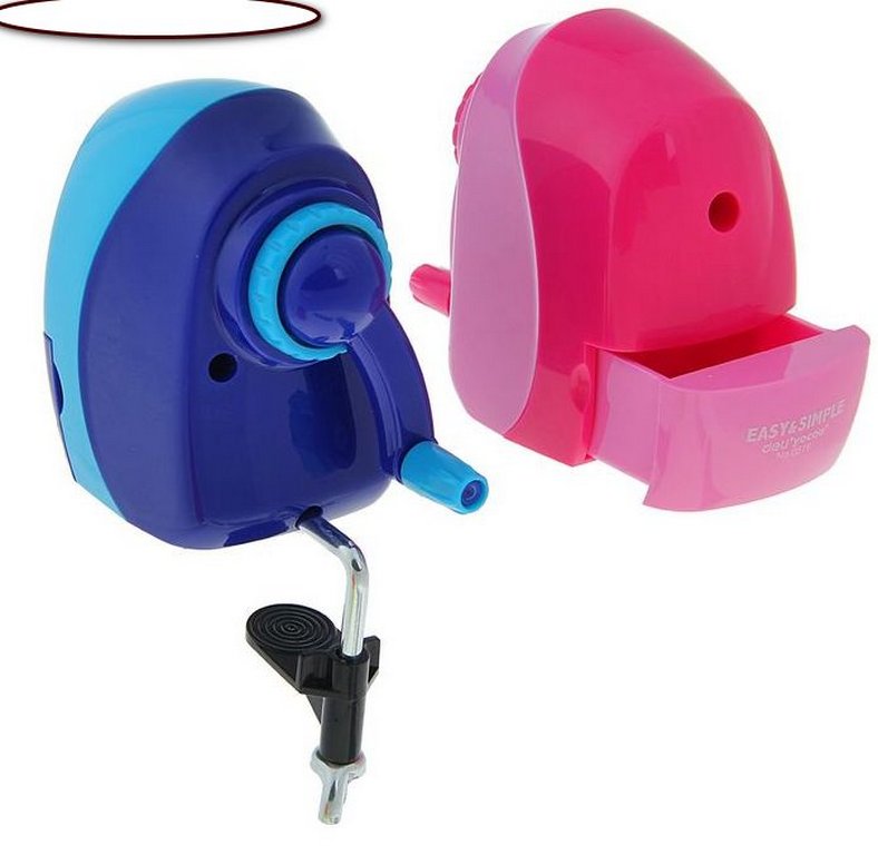 Точилка механическая пластиковый корпус Deli с креплением к столу