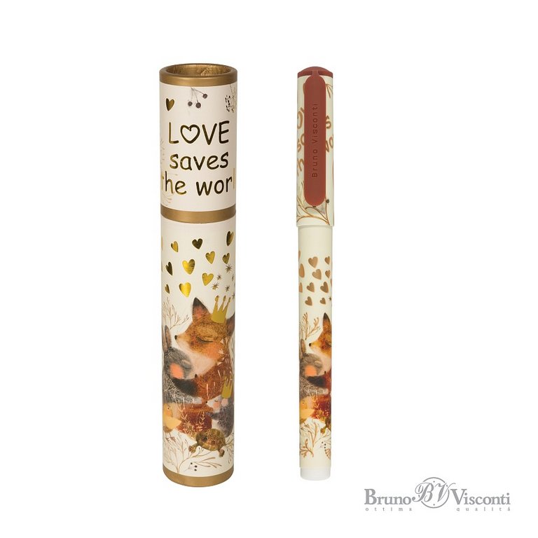 Ручка шариковая Bruno Visconti в тубусе "DreamWrite "LOVE ME.Сказочный день"