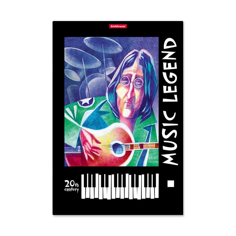 Тетрадь для нот 24 л., А4 на скрепке "Music Legend" вертикальная