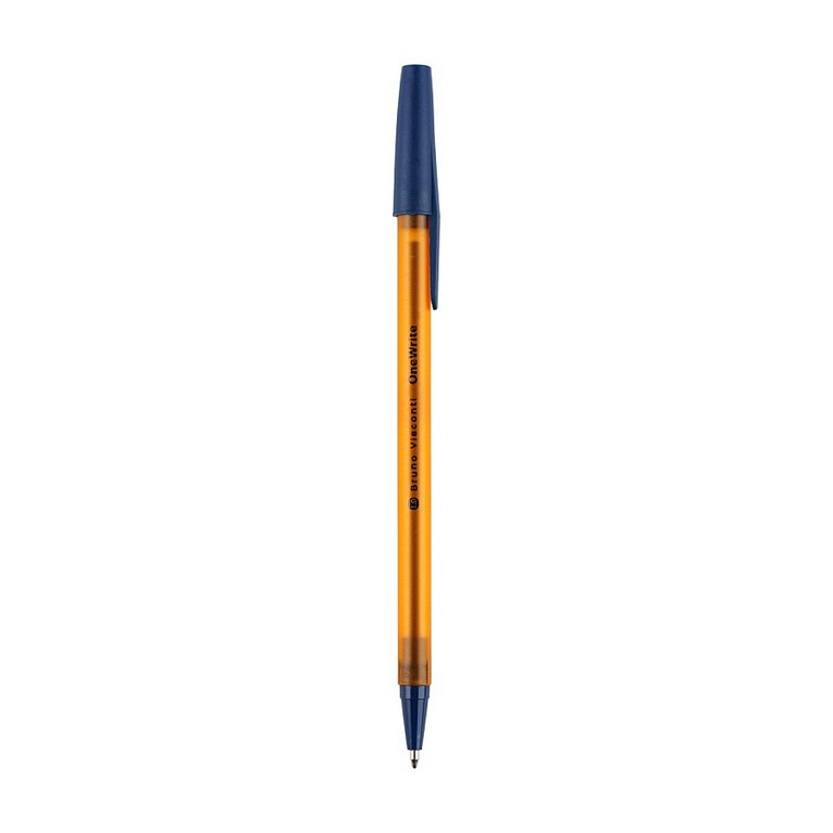 Ручка шариковая BV OneWrite "Summer" 1мм синяя (линия 0,8мм) одноразовая