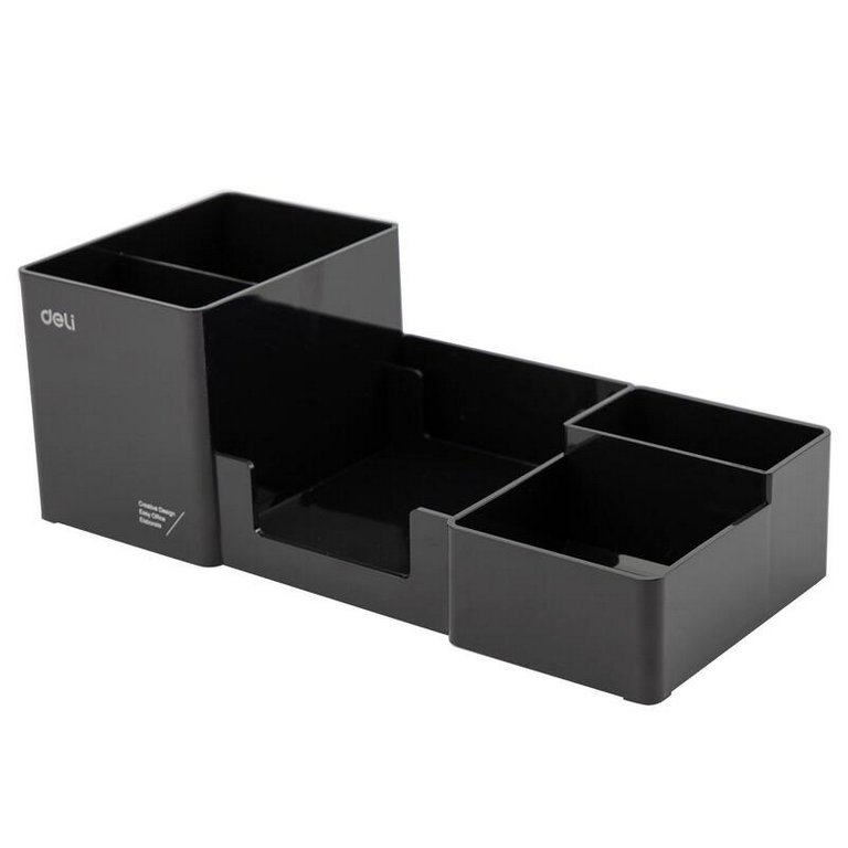 Подставка наст д/канц. принадлеж. Deli 6 отд. 254*112*90 мм черная
