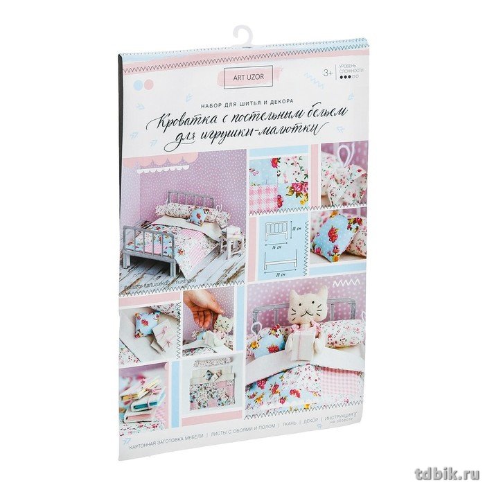 Игрушка своими руками Мебель для куклы-малютки Кроватка "Детство в деревеньке" ART UZOR