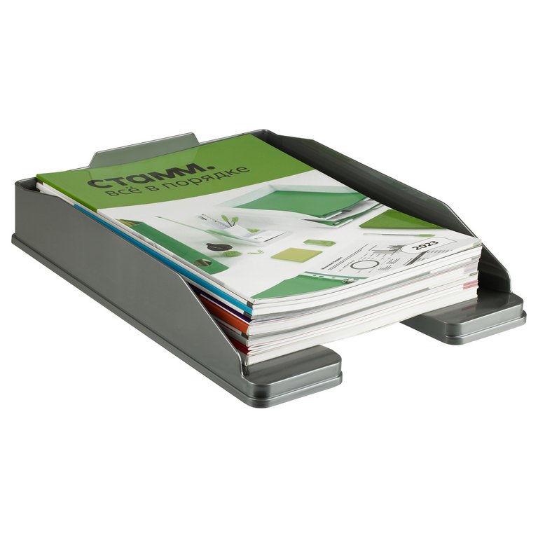 Лоток горизонтальный Стамм Эксперт серый