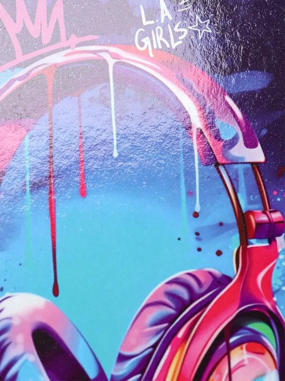 Пенал 2 отд. для девочки Profit "Наушники в красках" 190*105 (ламинир.картон)