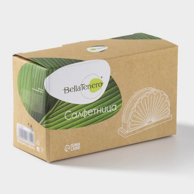 Салфетница на деревянной подставке "Тюльпан"