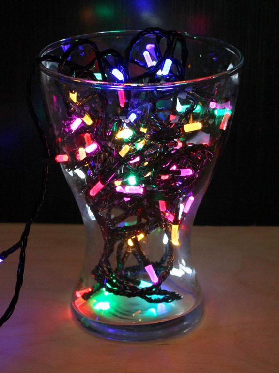 Гирлянда комнатная Нить 10м, 100 цв. ламп, темный.провод