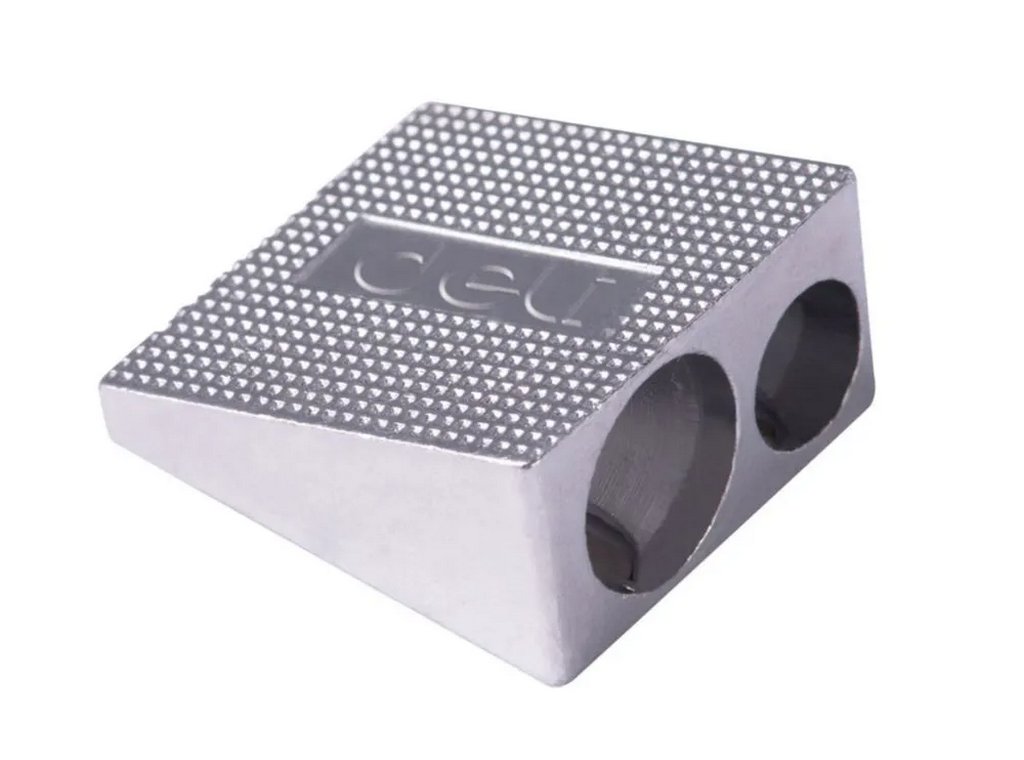 Точилка два отверстия металлическая Deli