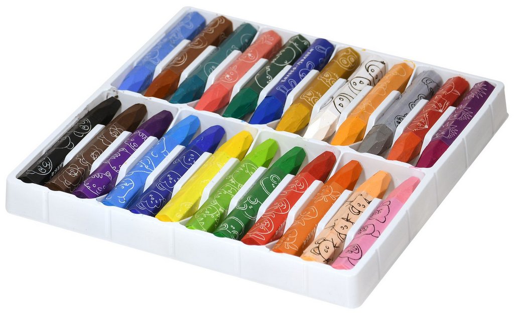 Пастель масляная 24 цв. Каляка-Маляка, шестигранные мелки