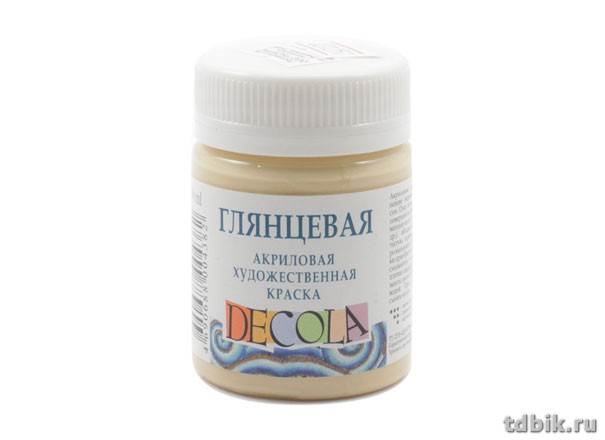 Краска акриловая художественная глянцевая 50мл телесная Декола