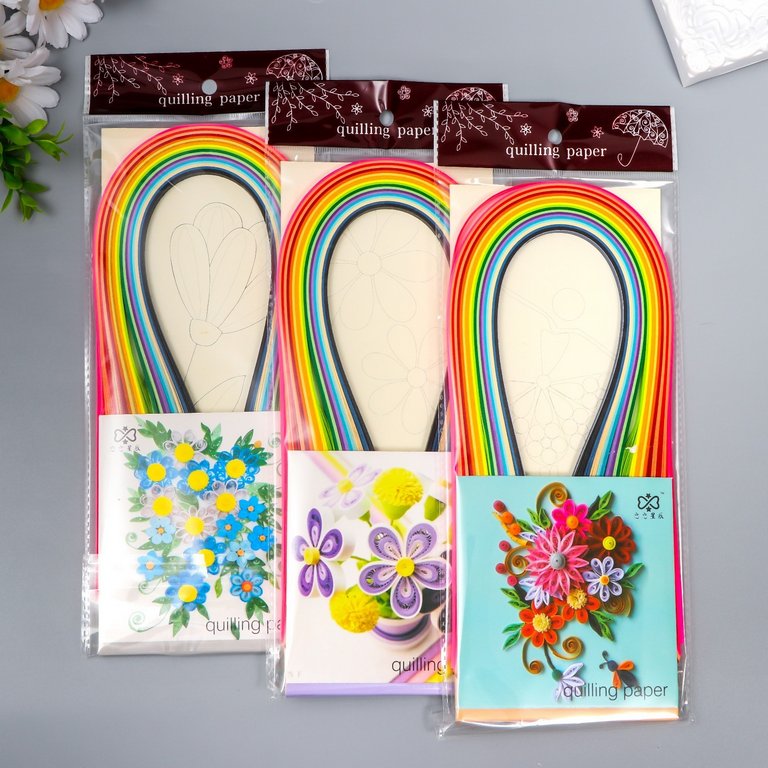 Квиллинг бумага 240 полос 5 мм*54 см "Цветные" Арт Узор