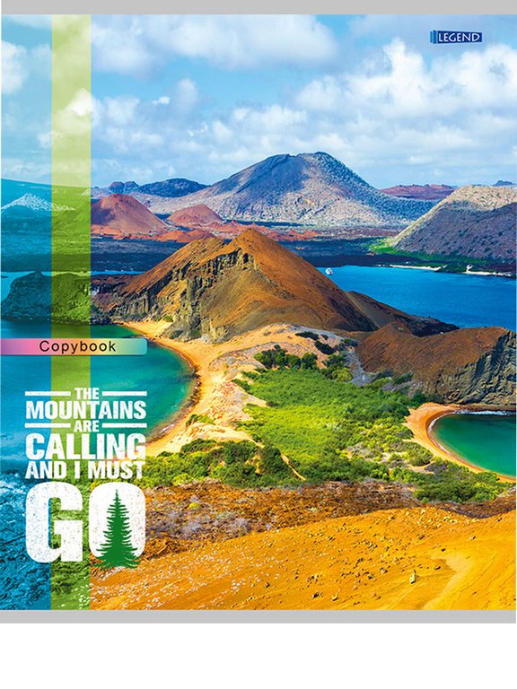 Тетрадь 96 лист лин. А5 на скрепке Legend "ЗАХВАТЫВАЮЩИЕ ВИДЫ-1" цвет. мелов. обл.ожка