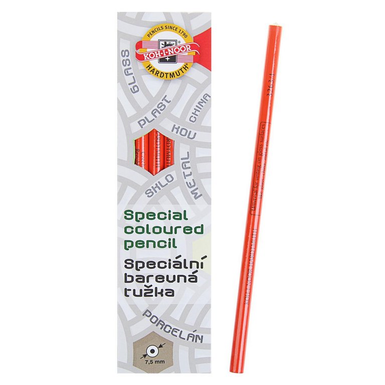 Карандаш по стеклу, металлу, пластику красный Koh-I-Noor