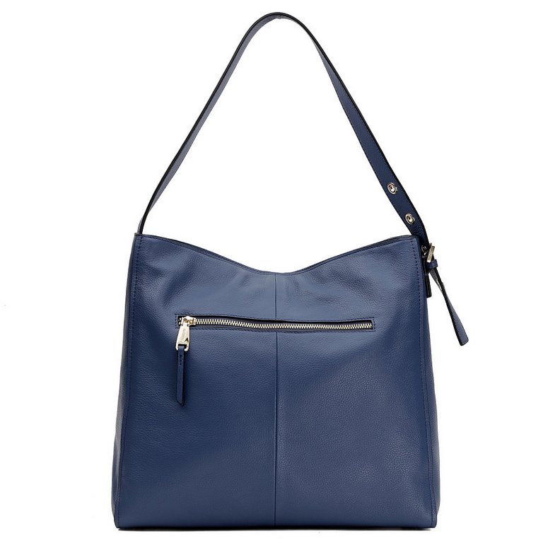 Сумка женская FABRETTI 34*31*14см, нат. кожа, синий