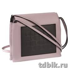 Сумка женская Dr.Koffer 23х19х5см см, нат.кожа, черн/розовая