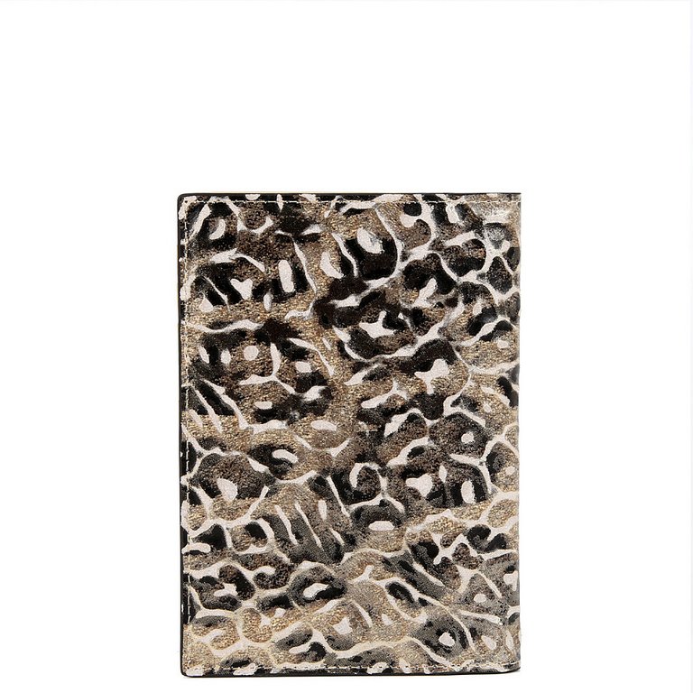 Обложка для документов FABRETTI женская, нат. кожа, 10*14*1,8см, золотой