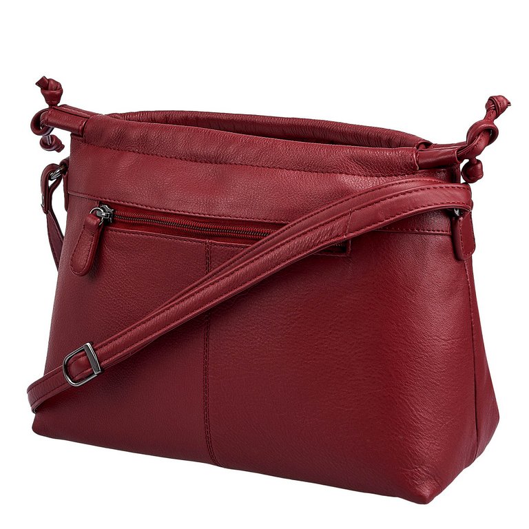Сумка женская Dr.Koffer 28х20х12см см, нат.кожа бордовая
