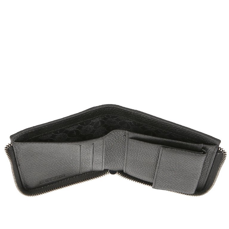 Портмоне FABRETTI женское, нат. кожа, 11*9,5*2,5 см, черный