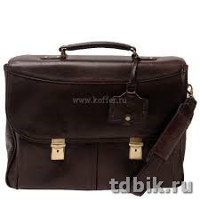 Портфель Dr.Koffer 30*40*11см, нат. кожа, коричневый