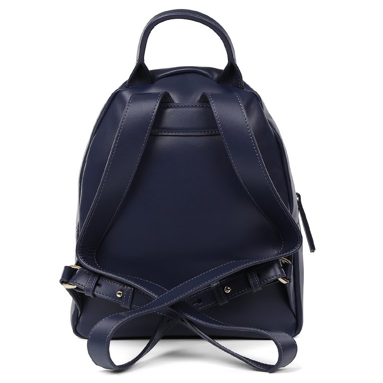 Рюкзак женский LEO VENTONI 25*34*14см, нат. кожа, синий