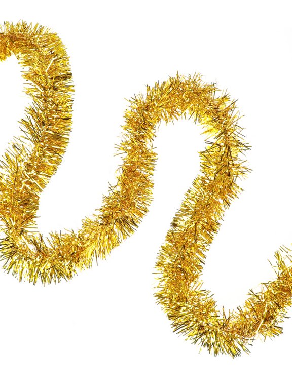 Мишура d  70мм, длина 2м "Новогодняя" цвет золото MILAND
