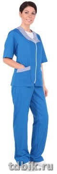 Спецодежда Костюм "Вика" женский р-р 56-58/170-176, цвет отделки васильковый