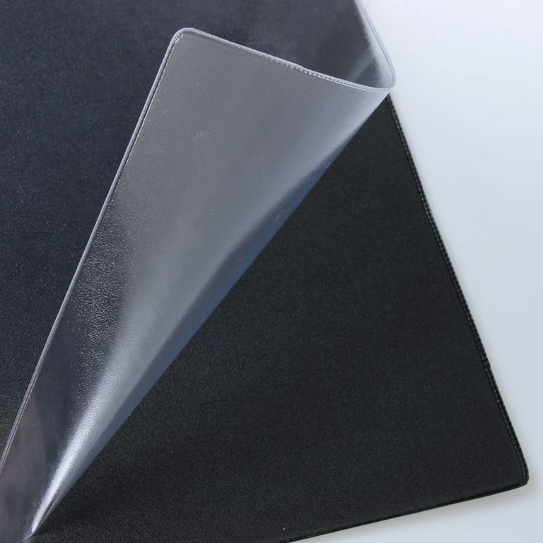 Подкладка на стол 38*59 см с прозрачным листом, цвет черный, ДПС