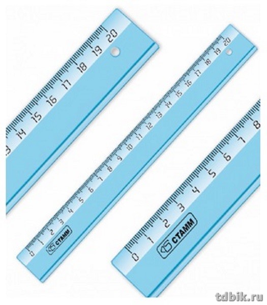 Линейка 20 см. пласт. Стамм "Cristal"