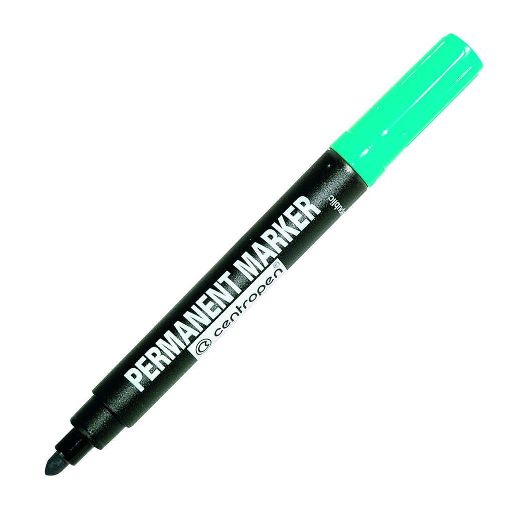 Маркер перманентный  2,5 мм Centropen круглый, зеленый (наконечник 5,0мм)