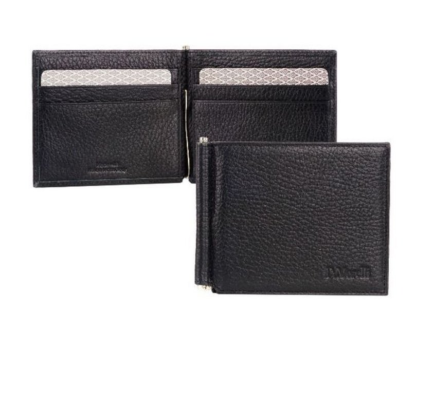 Зажим для денег D.Morelli "Texas" нат.кожа, черный