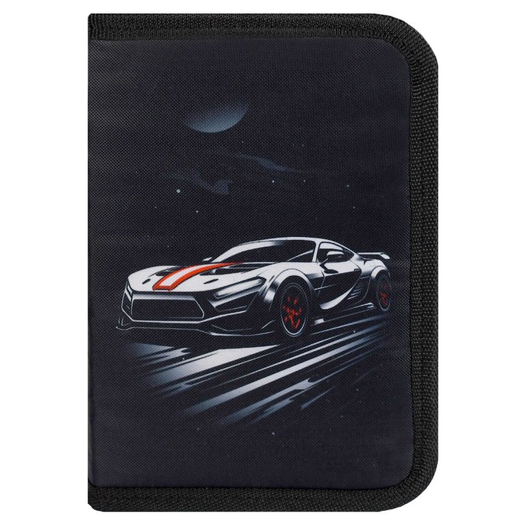 Пенал 1 отд. 1 откид. планка для мальчика Феникс+ "Болид" 13.3x20x3.5 см, ткань