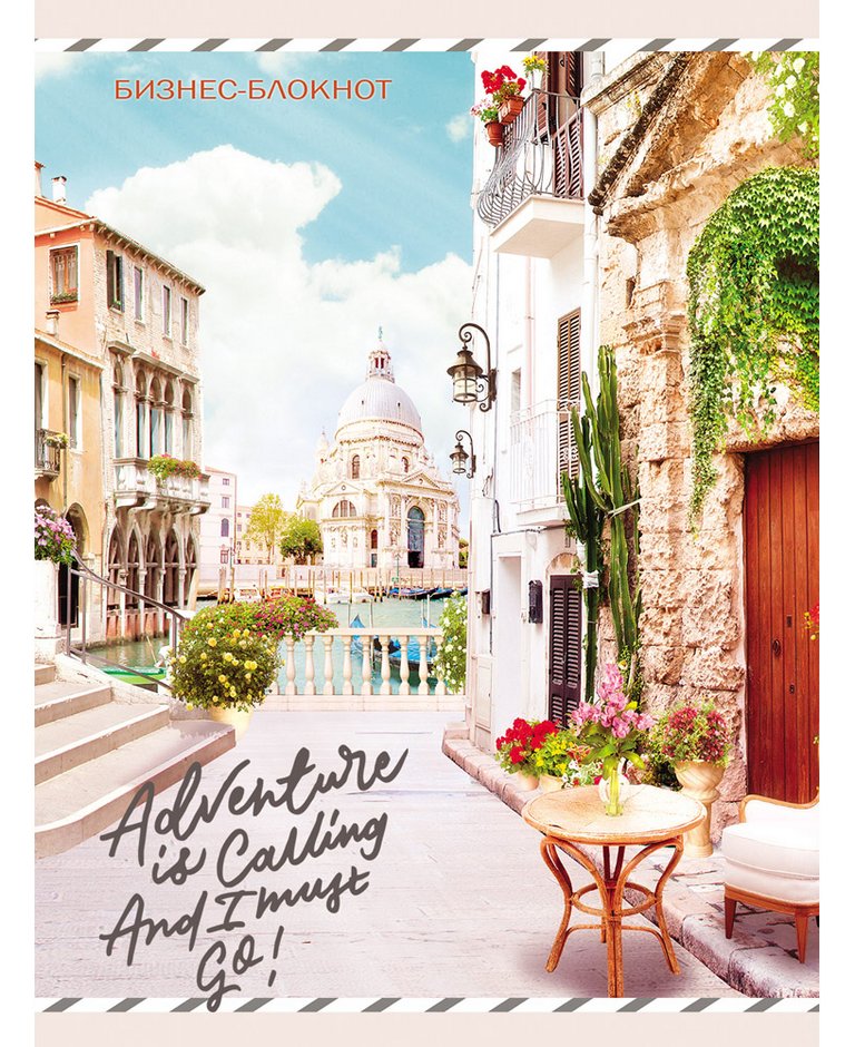 Бизнес-блокнот А6  80л., 105*148 мм, тв. переплет глянц.ламин. Prof-Press "ВЕНЕЦИАНСКАЯ ВЕРАНДА"