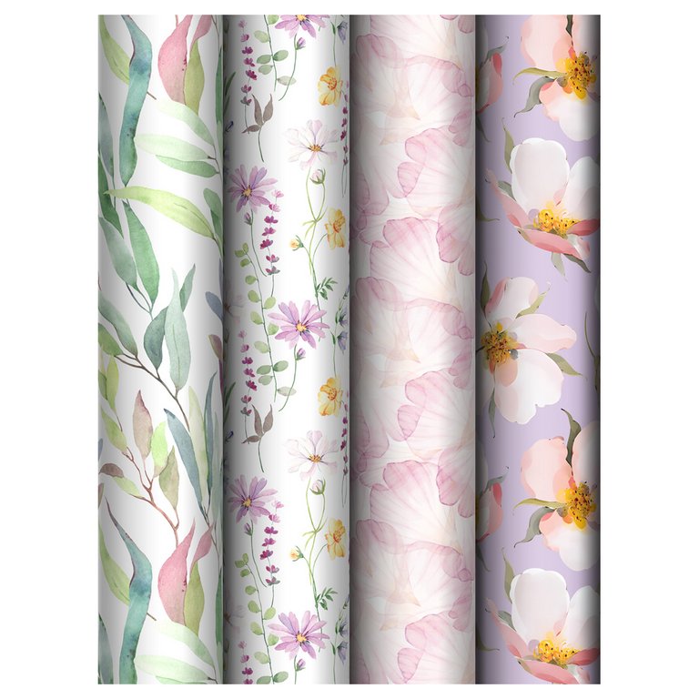 Бумага упаковочная 70*100см  в рулоне (ассорти) "Bouquet" MESHU