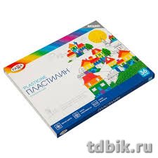 Пластилин 36 цв. 720 гр ГАММА "Классический" со стеком