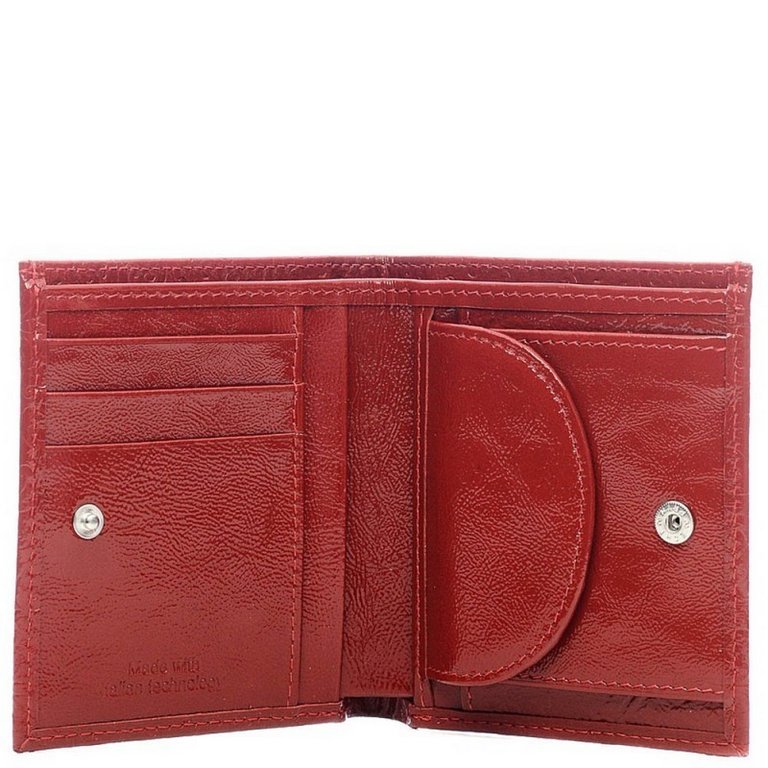Портмоне D.Morelli женское "Мадлен" малое, нат. кожа, красное