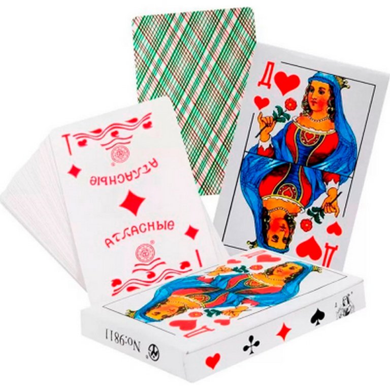 Карты игральные 36 л. атласные пластиковое покрытие