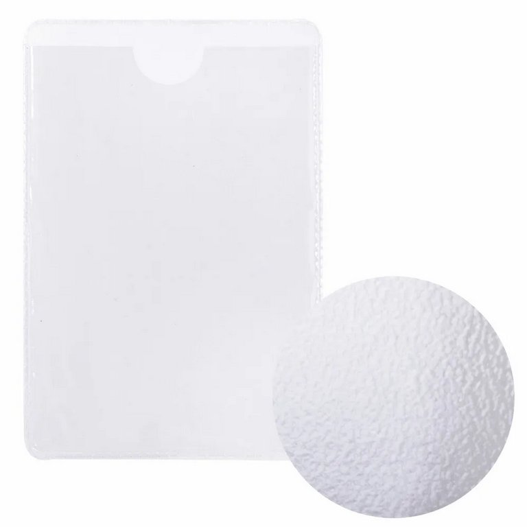 Карман для визиток 65*98 мм самоклеющийся прозрачный (10шт/уп) ПВХ 110 мкм STAFF