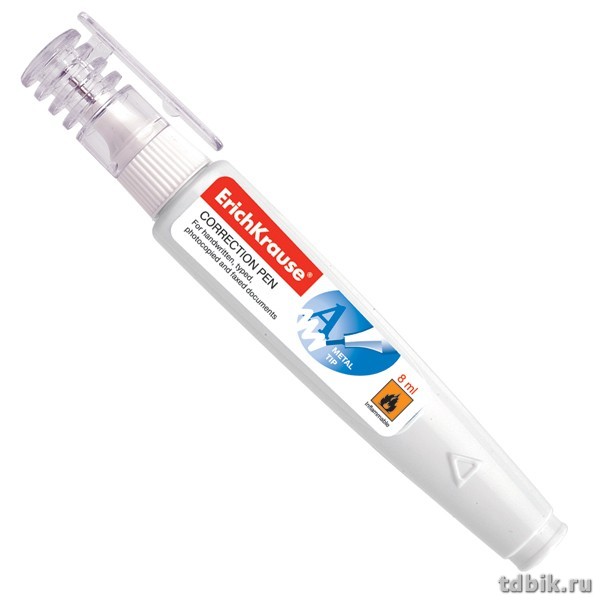 Корректирующая ручка метал. узел  8 мл., Erich Krause