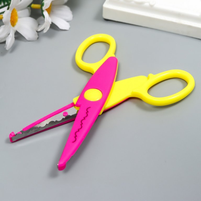 Ножницы фигурные 13,0см (набор 6 шт) "Цветик" АРТ УЗОР