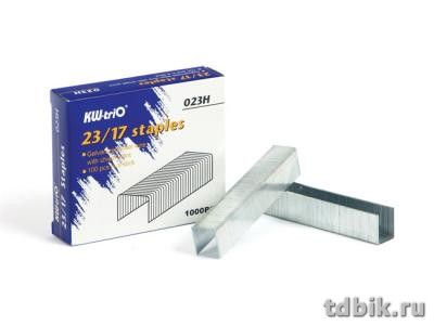 Скобы 23/17 Kw-Trio 1000 шт/уп, оцинкованные 120-140 листов