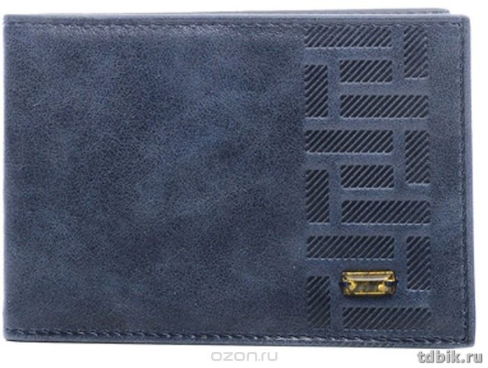 Визитница D.Morelli "Элегия" с карман. нат. кожа, синяя