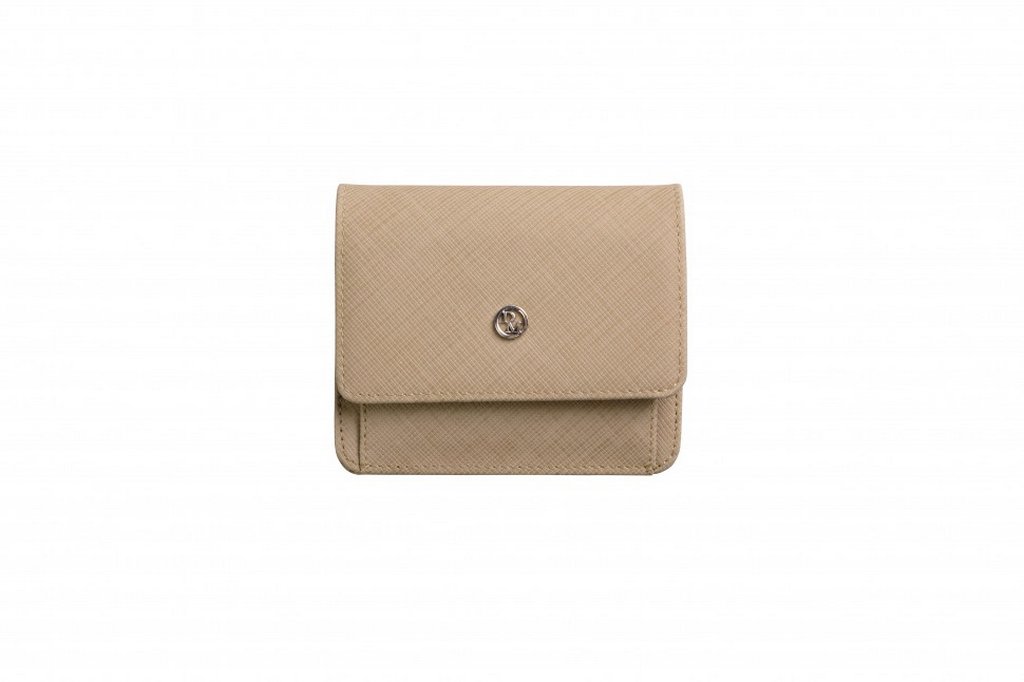 Портмоне D.Morelli женское "Одри"  мини, нат.кожа, бежевое