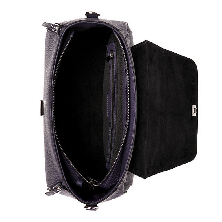 Сумка женская Dr.Koffer 28x22x13 см, нат. кожа, фиолетовая