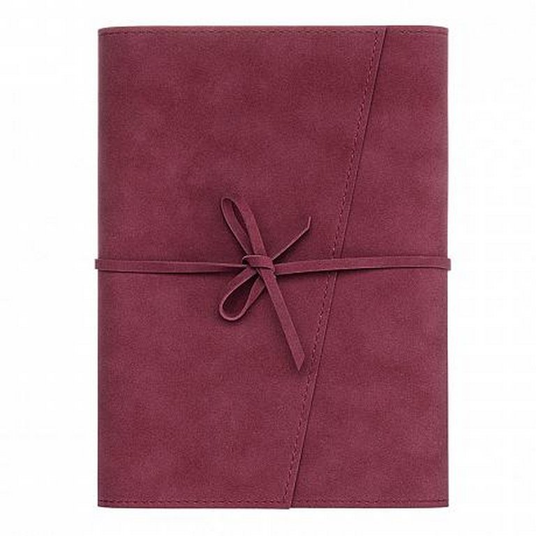 Скетчбук 148*210 мм, 60л. в суперобложке из нубука "Винный" бумага д/акварели 200 г/кв.м