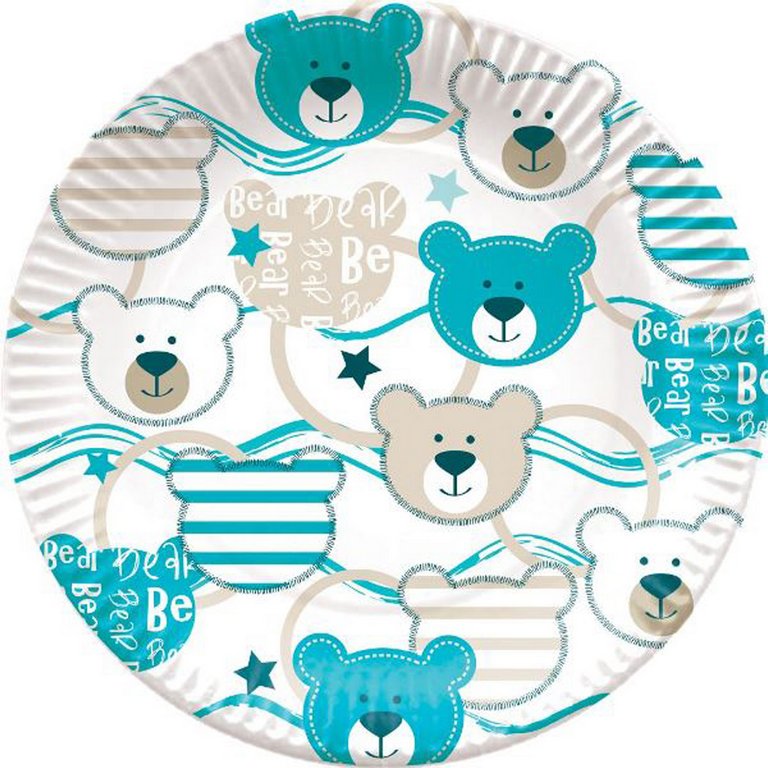 Тарелка картон d230  6 шт/уп "Мишки"