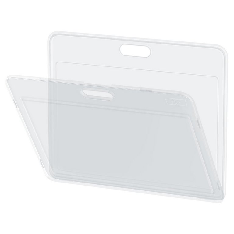 Бейдж горизонтальный  97*77мм (вставка 85*55мм) книжка прозрачный Berlingo