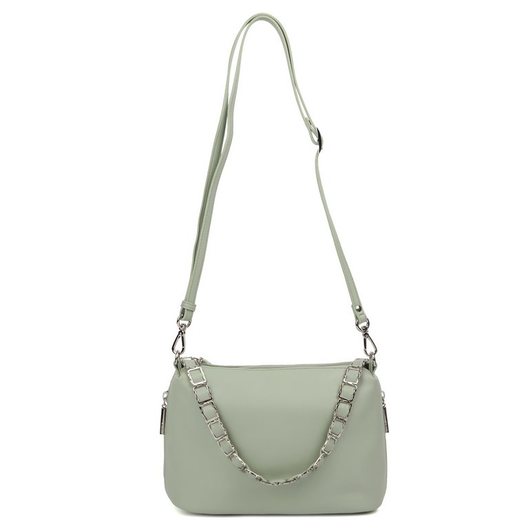 Сумка женская Palio 26х17х10 см, нат. кожа, ментол