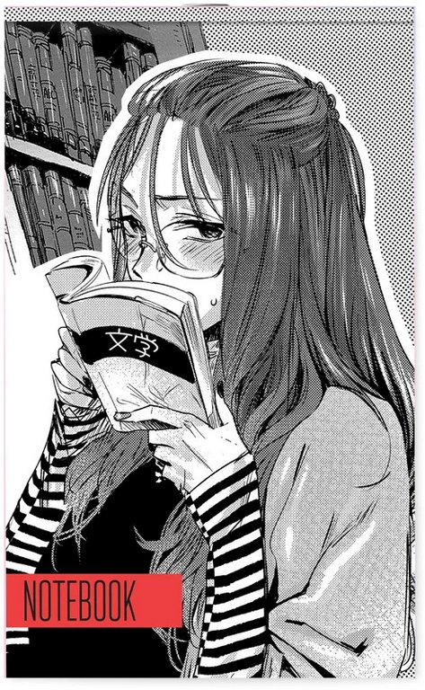 Блокнот А6  30л., 105*148 мм, на скрепке Lamark "Manga" клетка