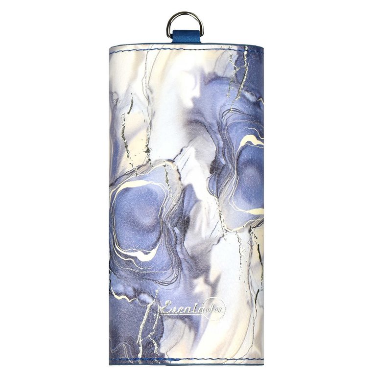 Набор подарочный Escalada Обложка для паспорта+ключница НАППА СИНИЙ МРАМОР