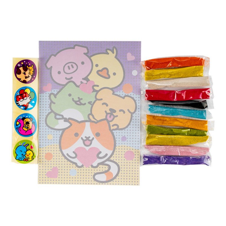 Фреска. Картина из песка 6+ с блестками "Стикерняшки. Весёлый полёт" Lori