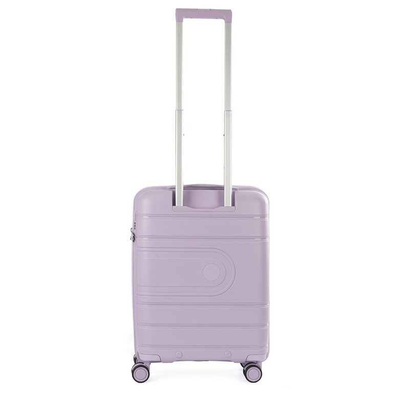 Чемодан 4-х колесный FABRETTI 100% полипропилен, 54*39*21 см, сиреневый